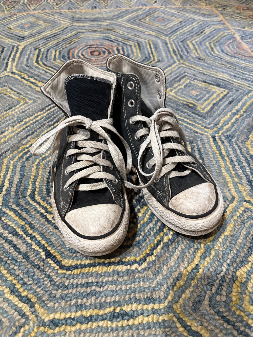 Converse Kids Black High-Top Canvas Sneakers with White Accents